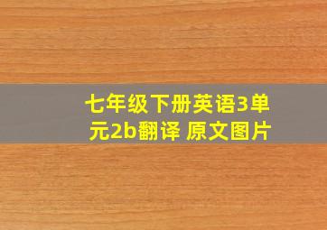 七年级下册英语3单元2b翻译 原文图片